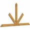 Ekena Millwork Saratoga Rough Sawn Timber Gable Bracket, Western Red Cedar, 108"W x 58"H x 2"D x 6"F, 13/12 Pitch GBW108X58X0206SAR00RWR - alternate 3